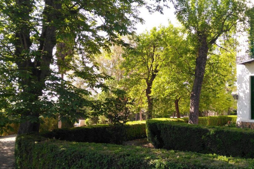 Fachada y jardín